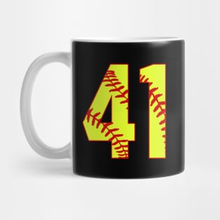 Fastpitch Softball Number 41 #41 Softball Shirt Jersey Uniform Favorite Player Biggest Fan Mug